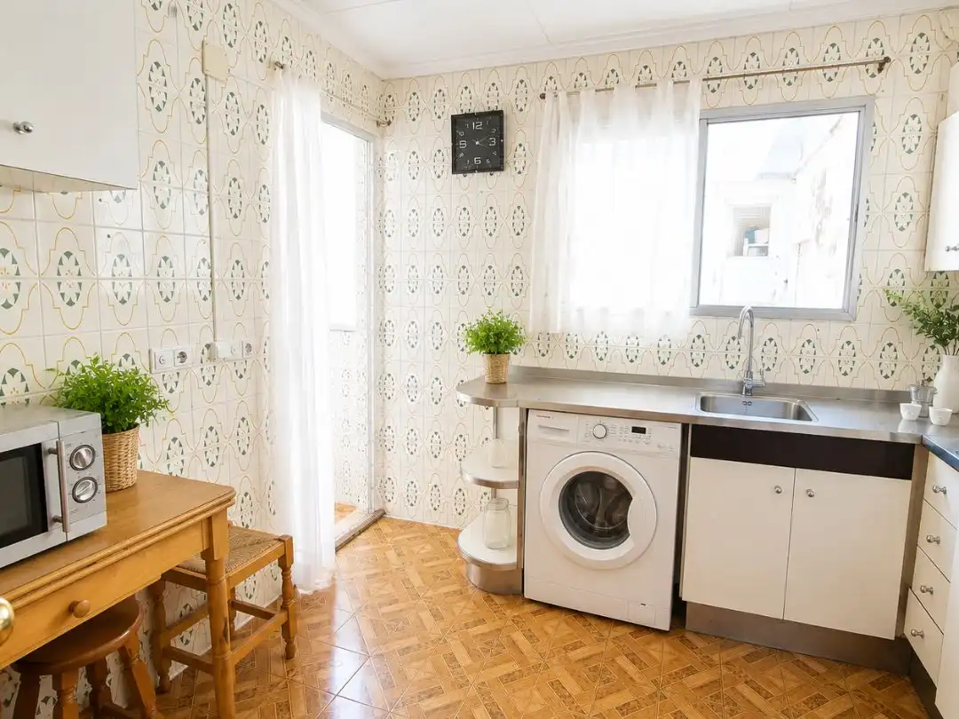 Küche von Wohnung zum Verkauf in Massamagrell mit Klimaanlage und Balkon