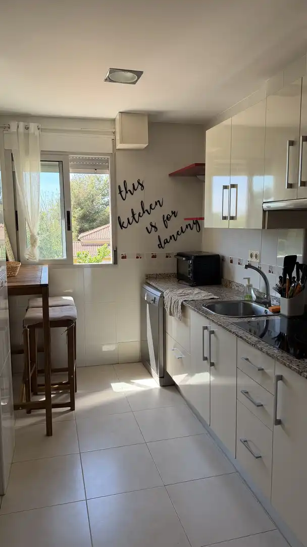 Cocina de Piso de alquiler en Murcia con Aire acondicionado, Amueblado y Balcón