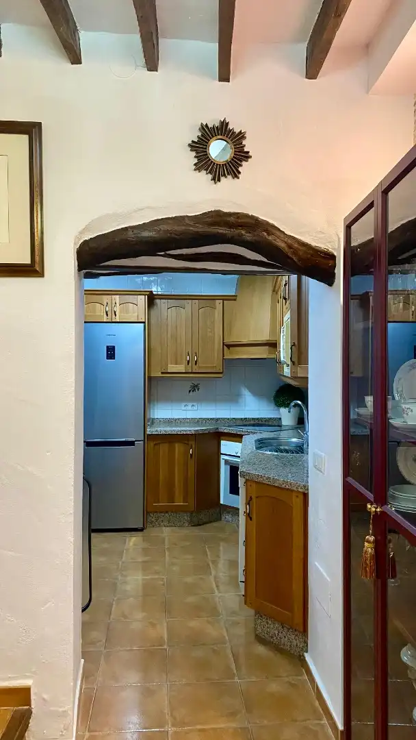 Cocina de Casa adosada de alquiler en Almáchar con Amueblado, Horno y Lavadora
