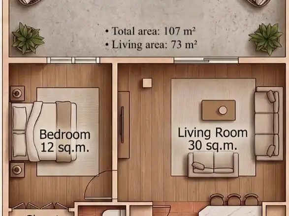 Wohnungen zum Verkauf in Calle Baleares, 8, Torviscas Centro y Alto Wohnzimmer von Wohnungen zum Verkauf in Adeje mit Klimaanlage, Terrasse und Schwimmbad
