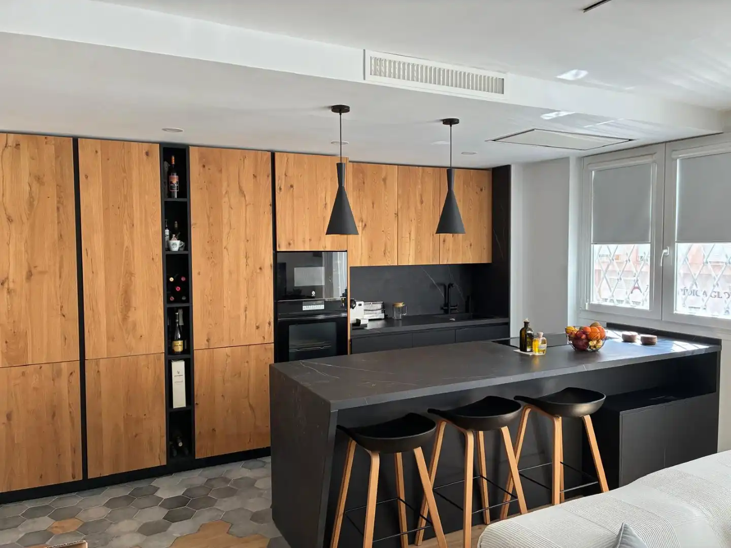 Küche von Wohnung zur Miete in Málaga Capital mit Klimaanlage und Balkon