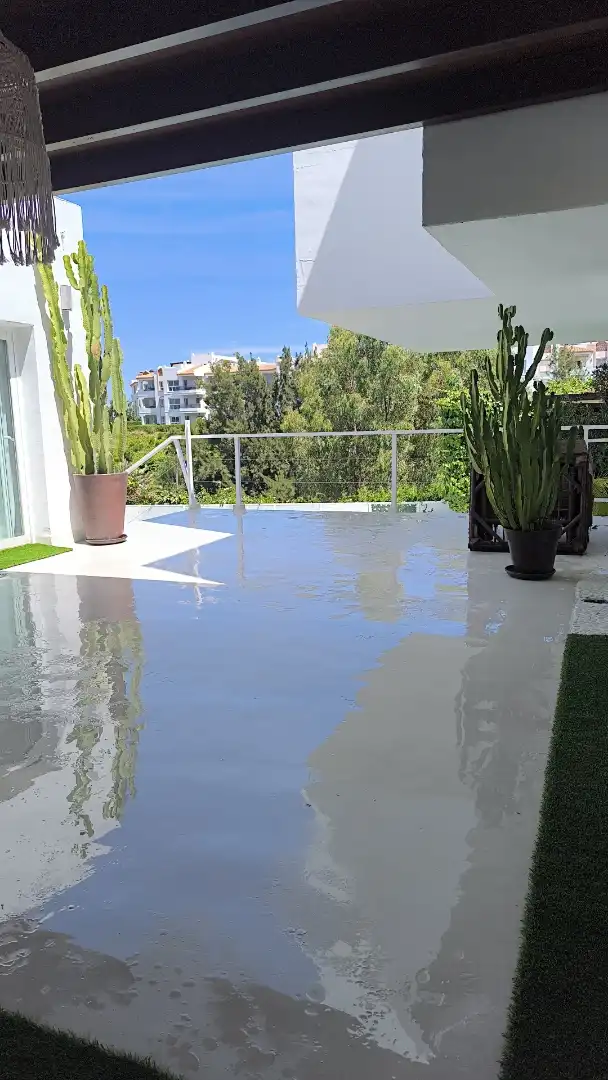Casa o chalet de alquiler en Arrabal Sector 23, 33, Hipódromo - Cerrado del Águila Terraza de Casa o chalet de alquiler en Mijas con Aire acondicionado, Calefacción y Jardín privado