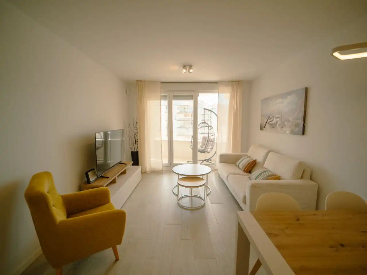 Flat for rent in Carrer d' Andalusia, 1, Playa Norte Living room of Flat for rent in Peñíscola / Peníscola with Air Conditioner, Heating and Private garden