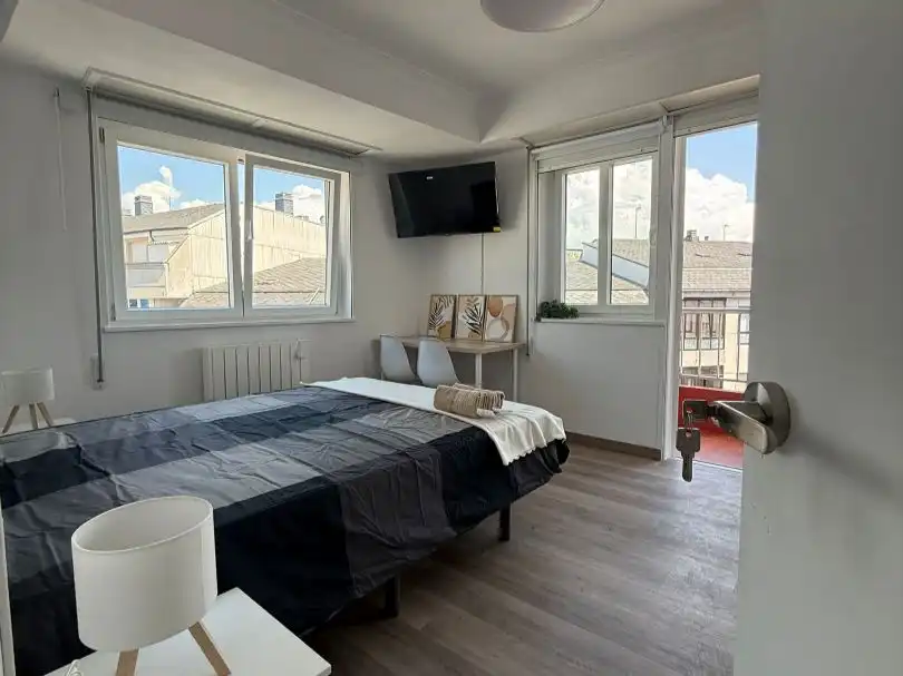 Room in Rua Río Eo, 24, Paradai Bedroom of Flat for share in Lugo with Heating, Parquet flooring and Terrace