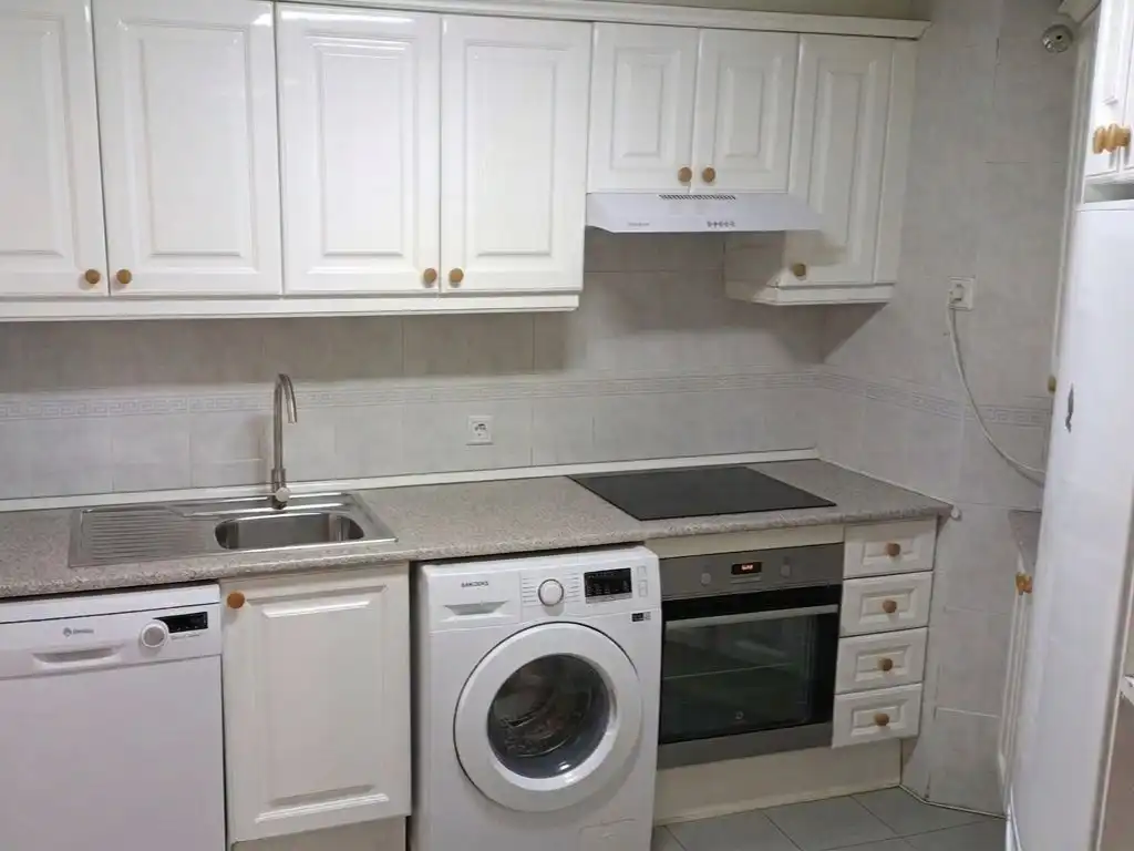 Kitchen of Flat for rent in Madrid  with Heating, Private garden and Parquet flooring