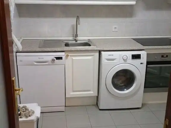 Kitchen of Flat for rent in Madrid  with Heating, Private garden and Parquet flooring