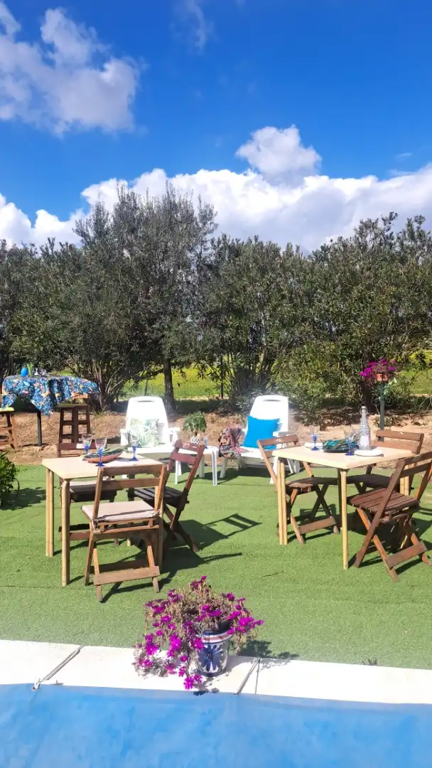 Finca rústica en venta en Sector Pp1 Cruz de Montañina, 3, Bollullos Par del Condado Terraza de Finca rústica en venta en Bollullos Par del Condado con Piscina