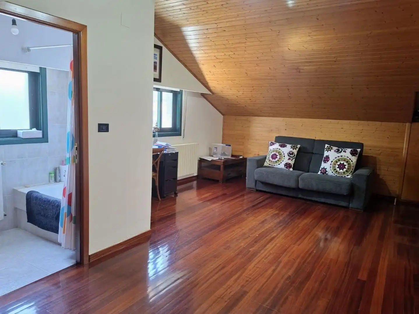 Casa adosada en venta en Estrada Santa Mariña, 22, Allariz Sala de estar de Casa adosada en venta en Allariz con Terraza y Balcón