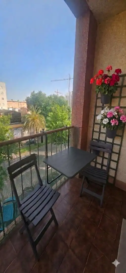 Terraza de Apartamento de alquiler en Badajoz con Aire acondicionado, Amueblado y Horno