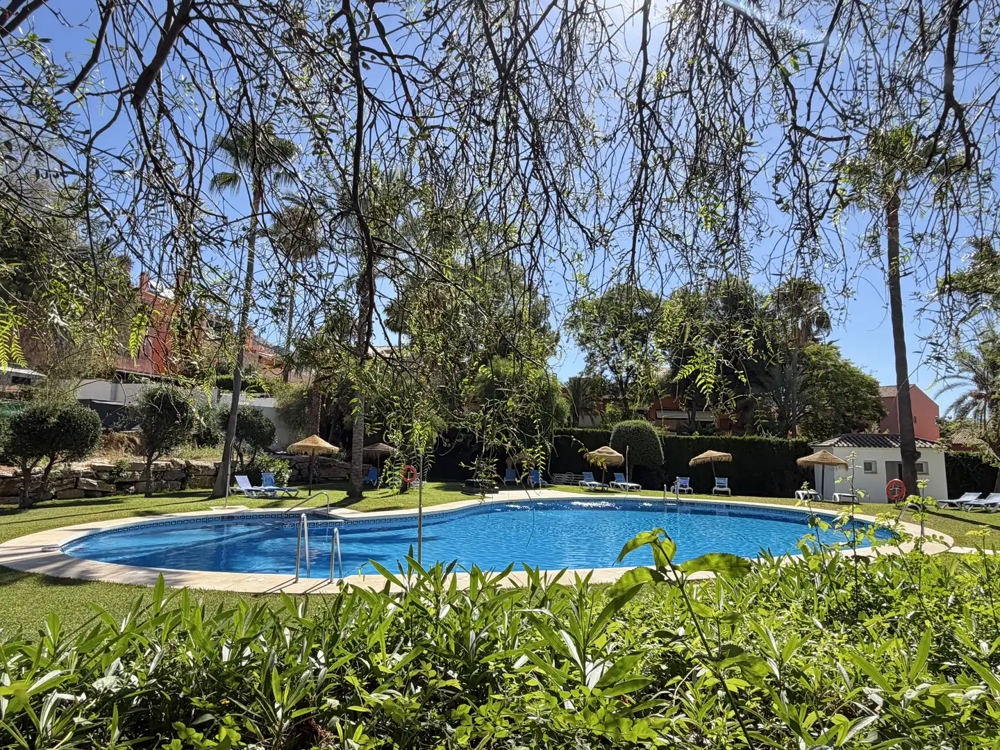 Flat for sale in Calle la Pimienta, 4, Valdeolletas - Las Cancelas - Xarblanca Swimming pool of Flat for sale in Marbella with Air Conditioner, Heating and Private garden