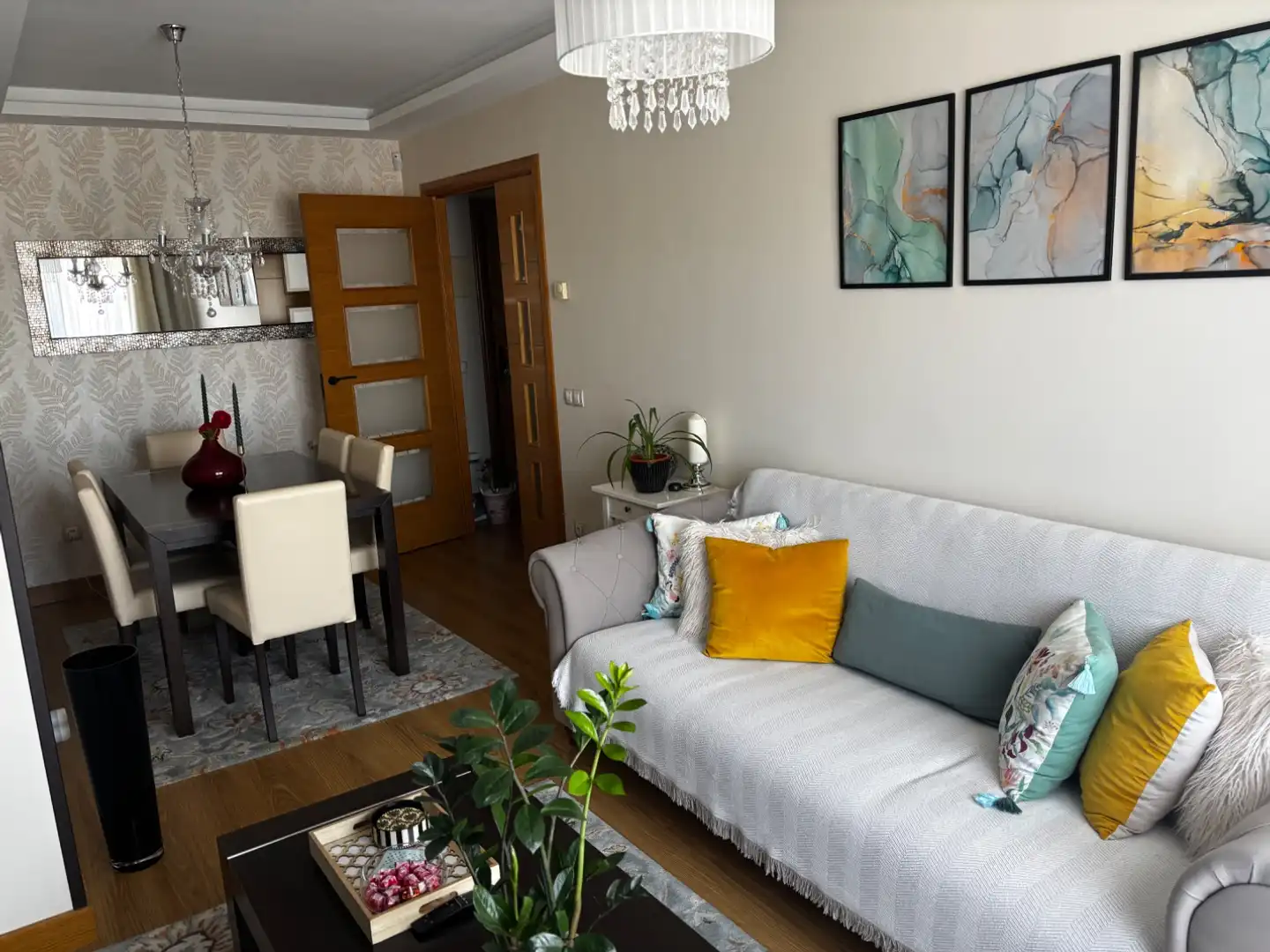 Living room of Flat for sale in Azuqueca de Henares  with Air Conditioner, Heating and Parquet flooring