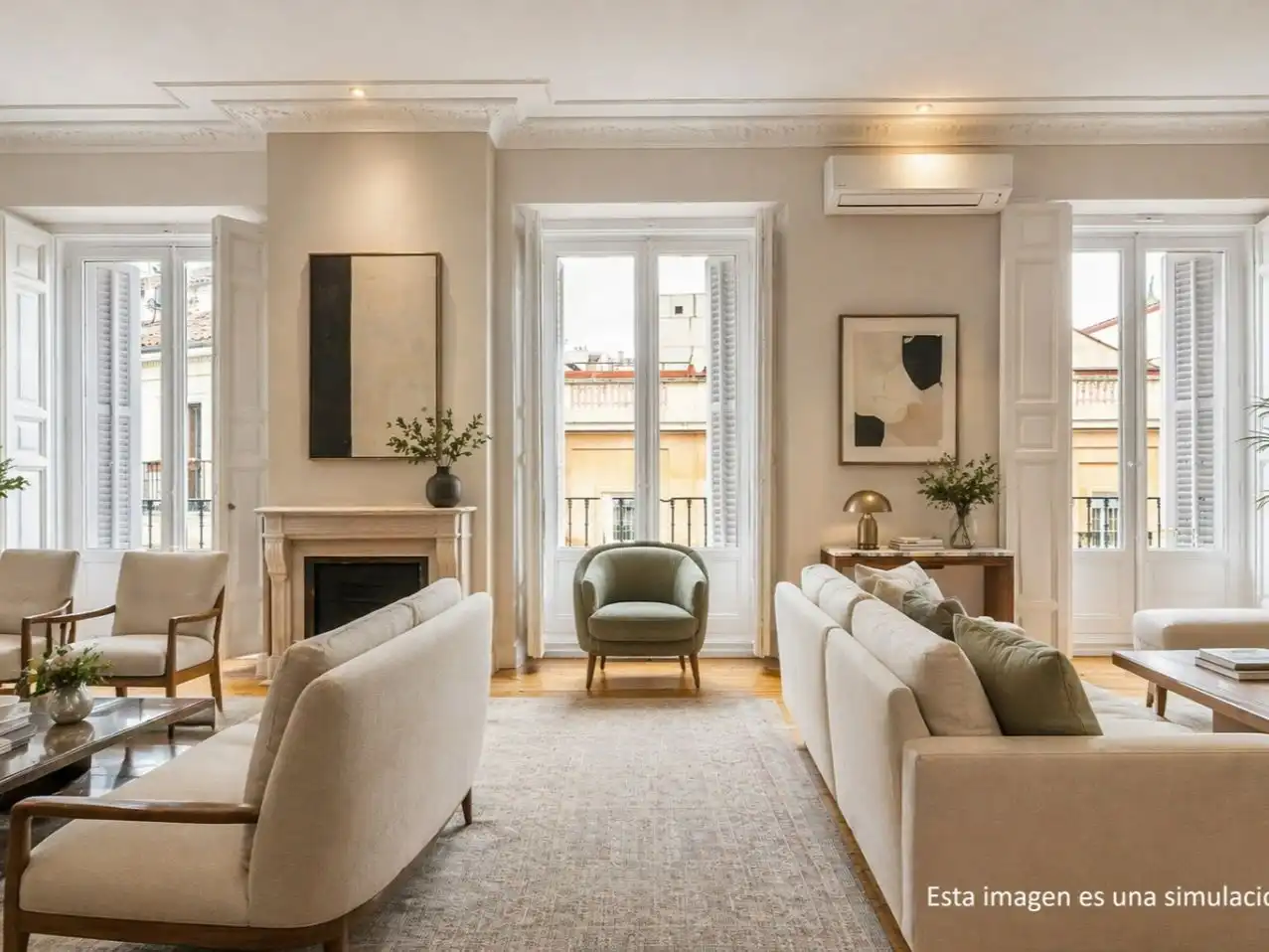 Sala d'estar de Pis en venda en  Madrid Capital amb Aire condicionat i Balcó