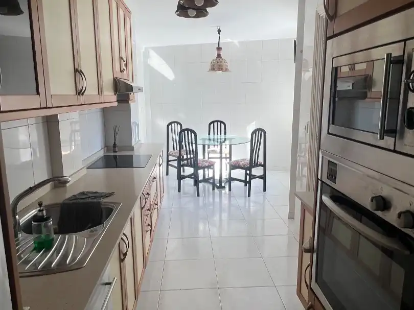 Kitchen of Flat for rent in Pontevedra Capital   with Heating, Parquet flooring and Furnished