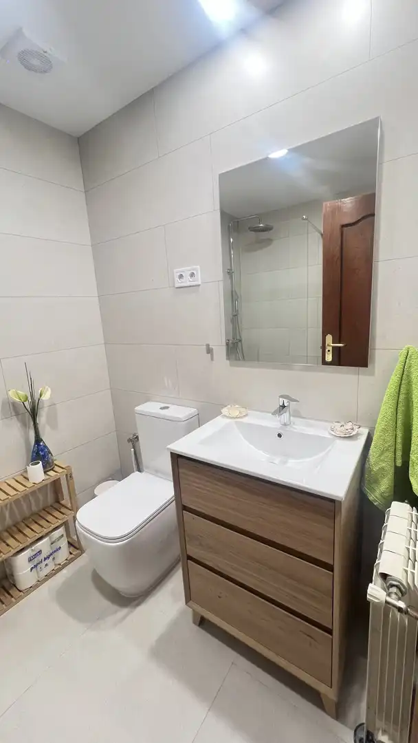 Bathroom of Flat for rent in Madrid  with Air Conditioner, Heating and Parquet flooring