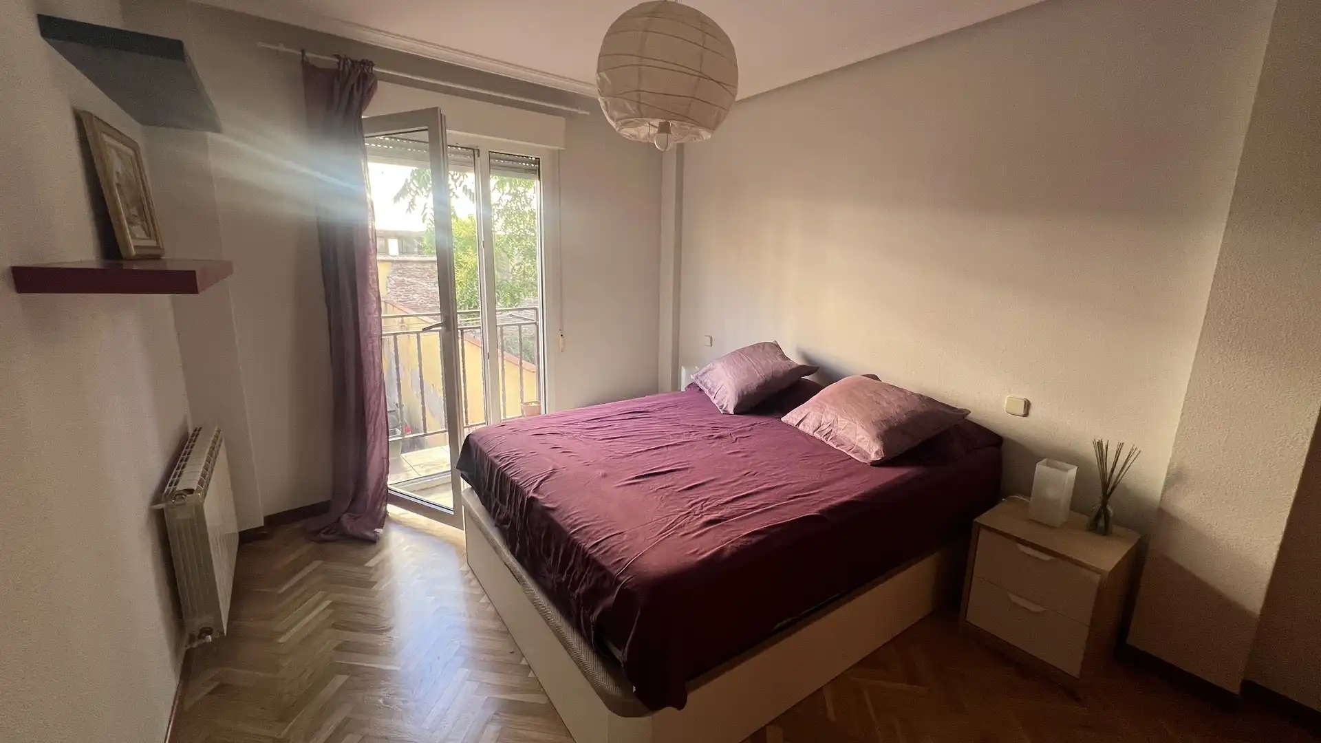 Bedroom of Flat for rent in Madrid  with Air Conditioner, Heating and Parquet flooring
