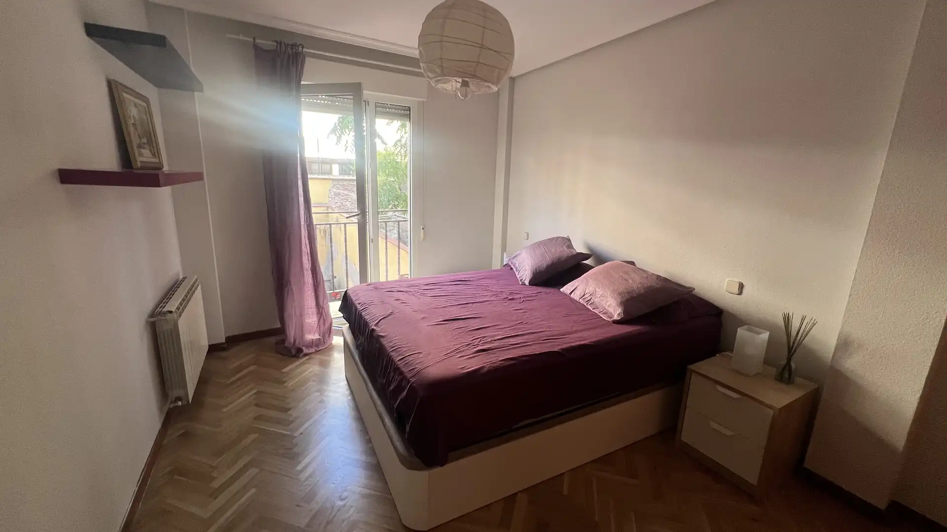 Bedroom of Flat for rent in Madrid  with Air Conditioner, Heating and Parquet flooring