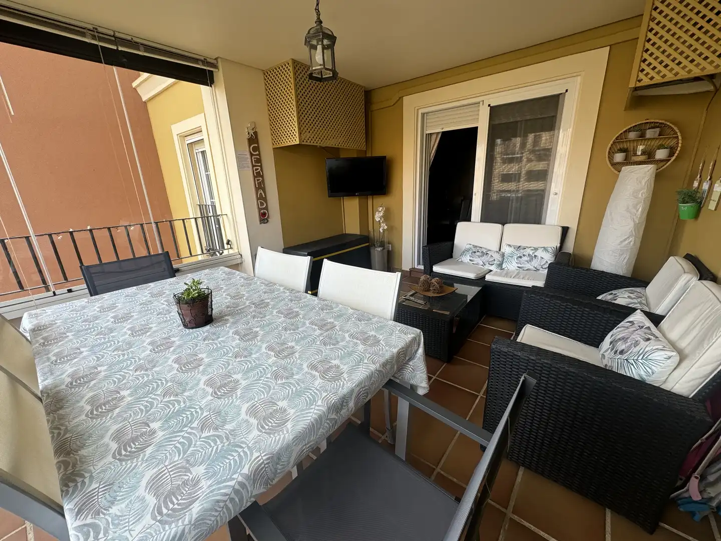 Terrace of Flat for rent in Ayamonte  with Air Conditioner, Heating and Private garden