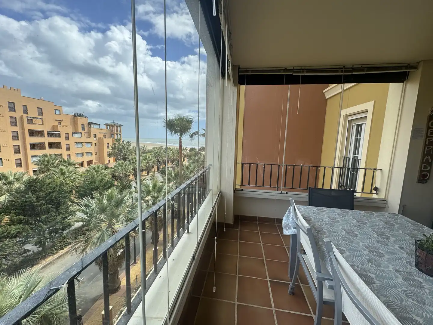 Balcony of Flat for rent in Ayamonte  with Air Conditioner, Heating and Private garden
