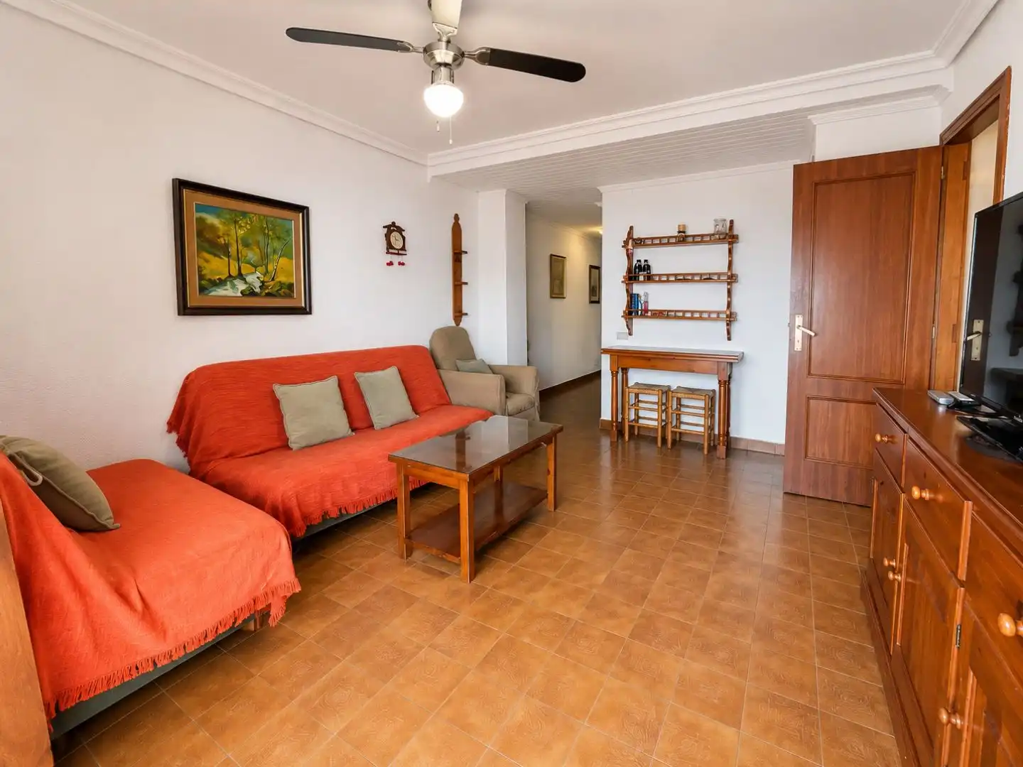 Living room of Flat for rent in Cullera  with Air Conditioner, Heating and Terrace