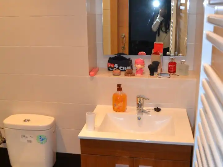 Baño de Piso de alquiler en Bilbao  con Calefacción, Jardín privado y Amueblado