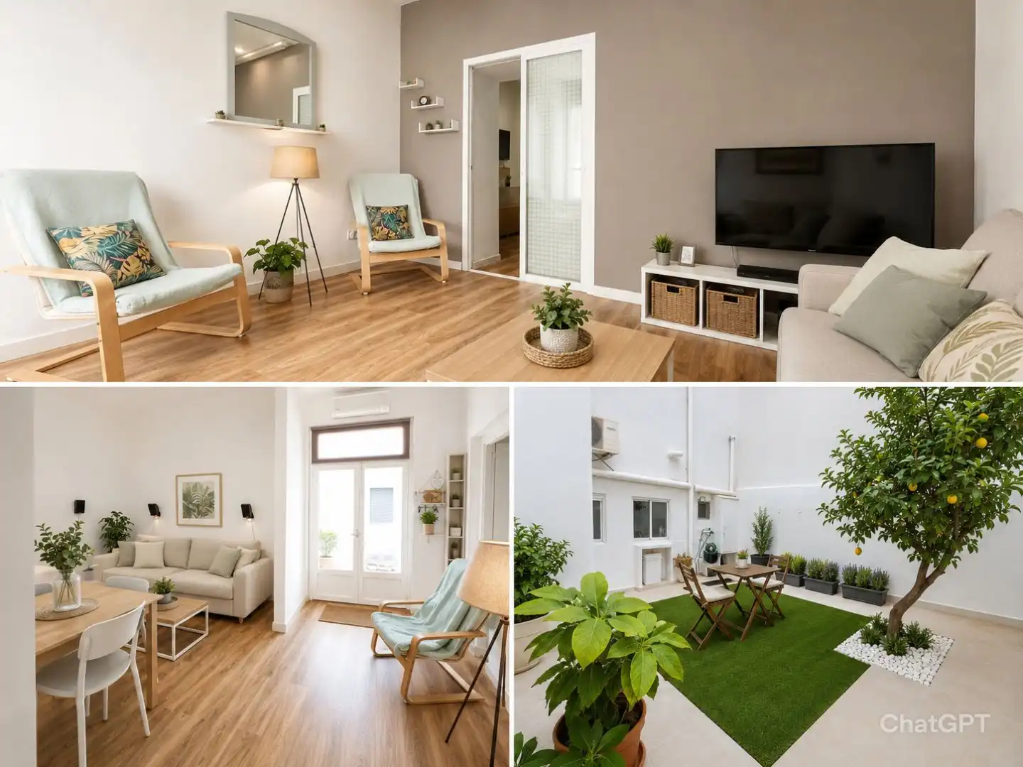 Flat for sale in Carrer Tramuntana, 10, Santa Margalida Poble Living room of Flat for sale in Santa Margalida with Air Conditioner, Private garden and Parquet flooring
