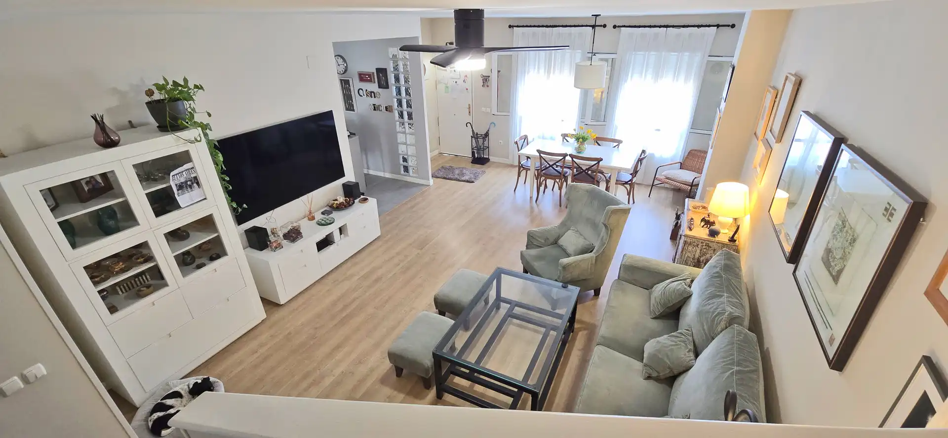 Wohnzimmer von Maisonette zum Verkauf in Sevilla mit Klimaanlage, Heizung und Parkett