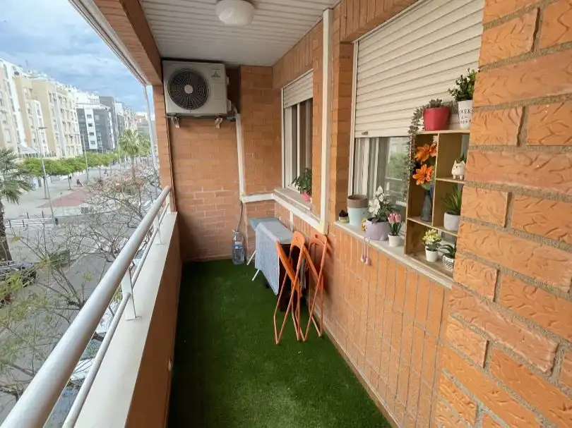 Flat for rent in Carrer del Riu Adra, 7, Ensanche - Río Júcar Balcony of Flat for rent in Castellón de la Plana / Castelló de la Plana with Air Conditioner, Furnished and Community parking