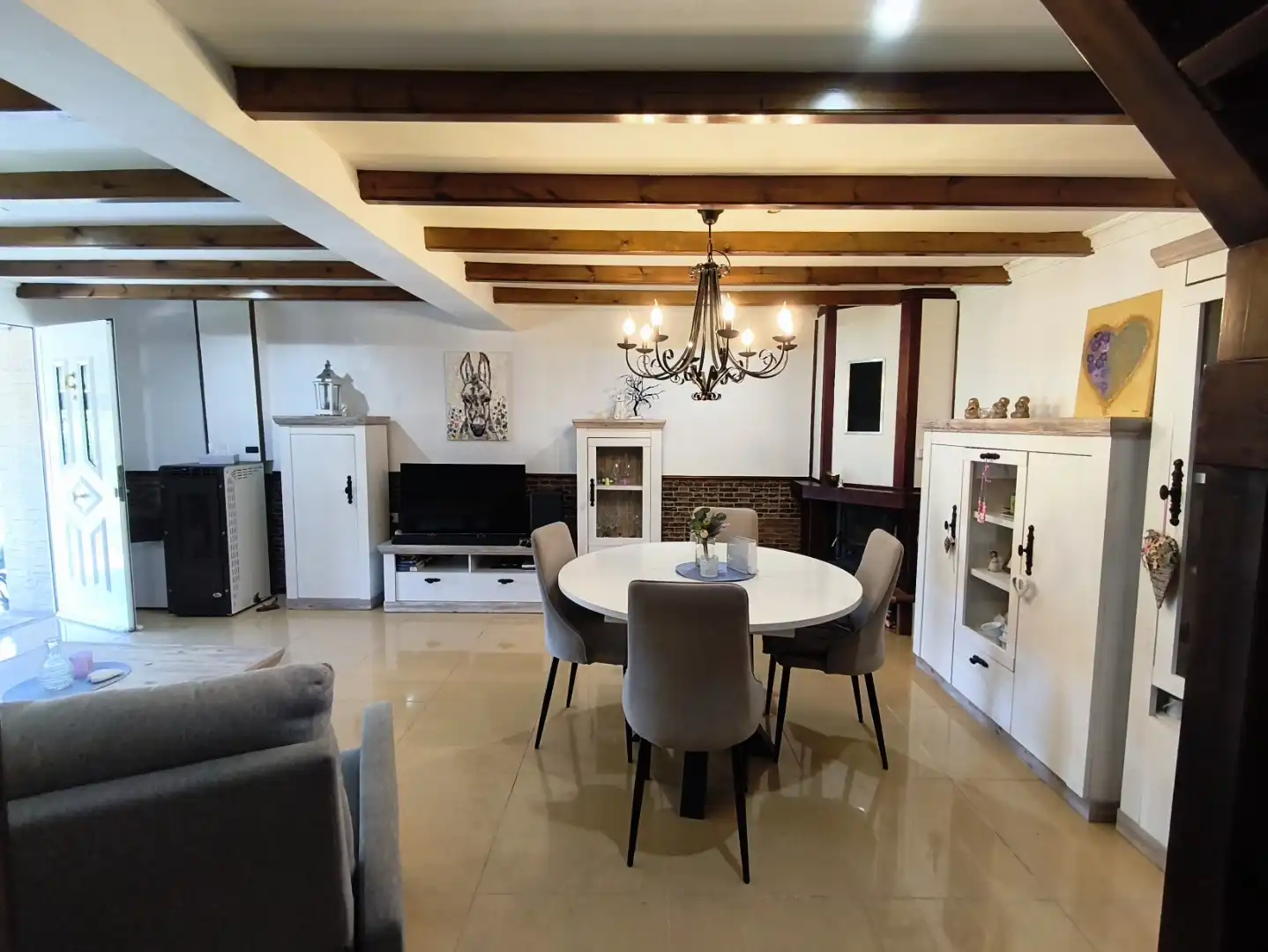 Casa o chalet en venta en Rúa Albar, 41, San Xoán de Poio Sala de estar de Casa o chalet en venta en Poio con Calefacción, Jardín privado y Terraza