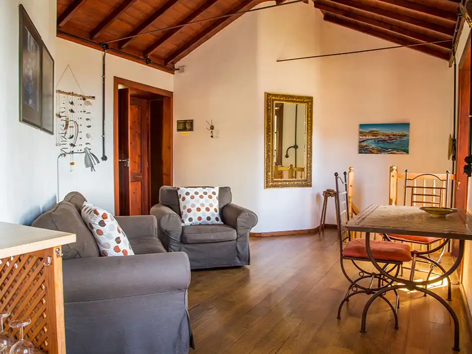 Country house zum Verkauf in Calle Barranco de Santiago, 17, San Sebastián de la Gomera Wohnzimmer von Country house zum Verkauf in San Sebastián de la Gomera mit Privatgarten, Parkett und Terrasse