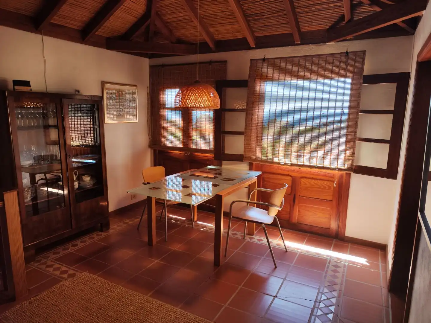Country house zum Verkauf in Calle Barranco de Santiago, 17, San Sebastián de la Gomera Esszimmer von Country house zum Verkauf in San Sebastián de la Gomera mit Privatgarten, Parkett und Terrasse
