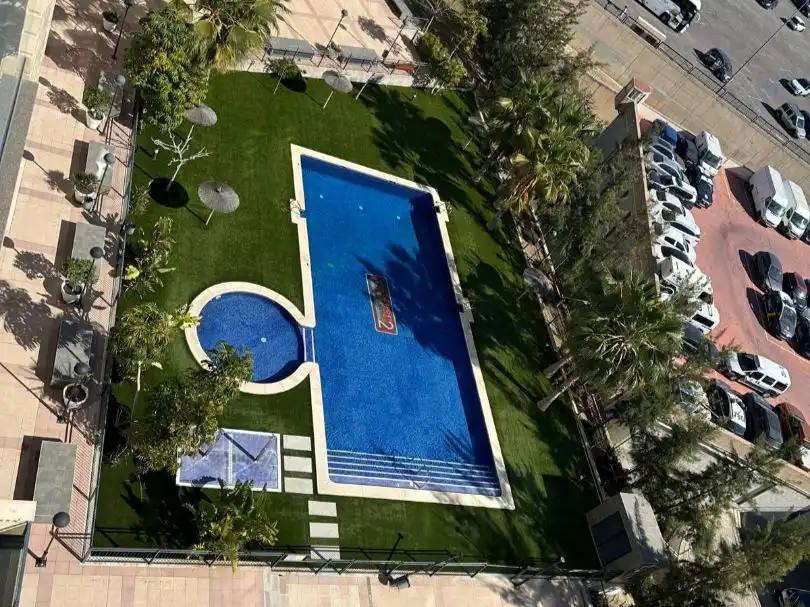 Piscina de Pis de lloguer en Alicante / Alacant amb Jardí privat, Terrassa i Piscina
