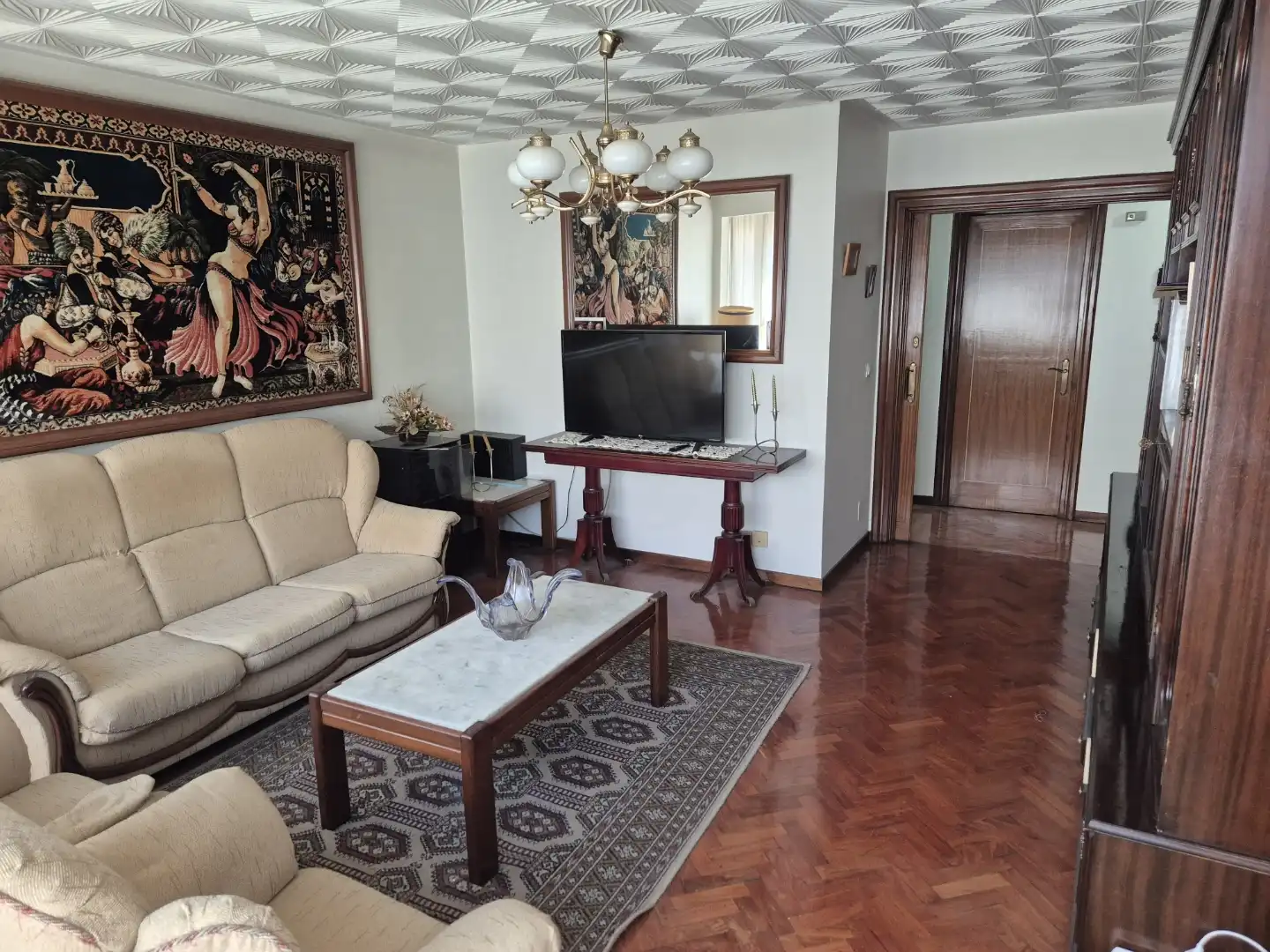 Sala de estar de Piso en venta en  Madrid Capital con Aire acondicionado, Terraza y Balcón