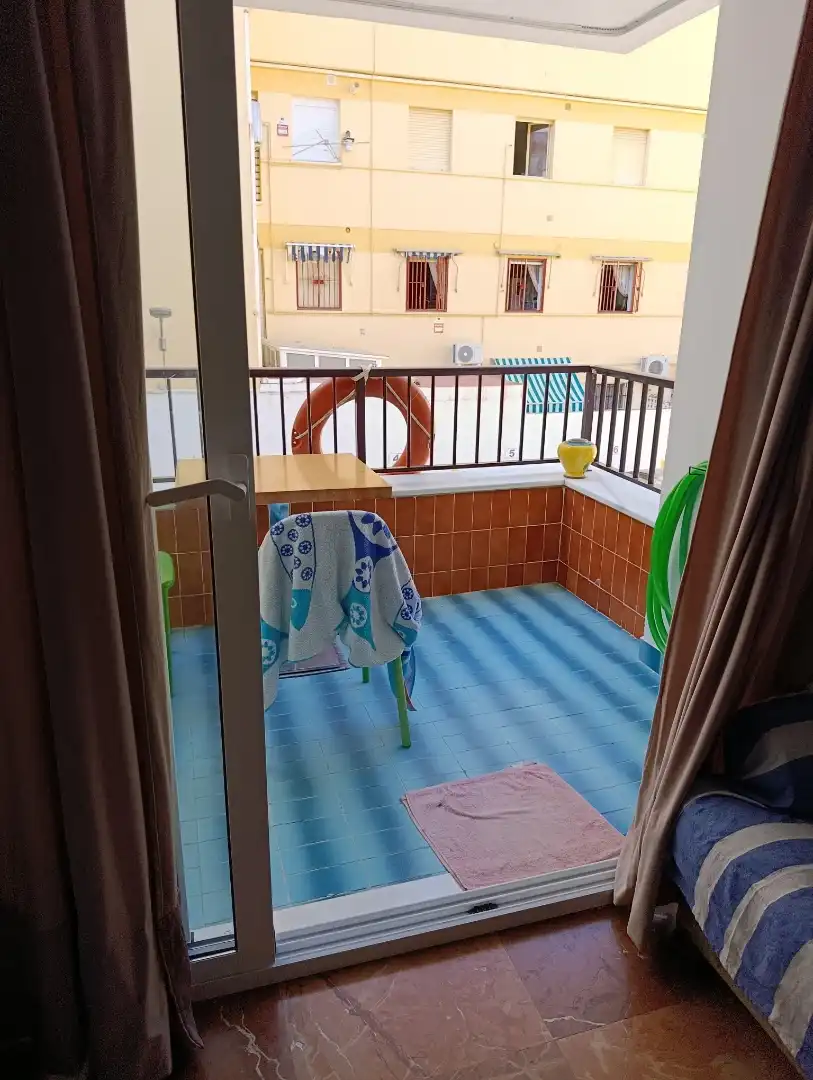 Balcony of Flat for rent in Chipiona  with Air Conditioner, Terrace and Oven