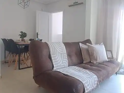 Flat for rent in Carrer de Creta, 80, Monte y Mar Living room of Flat for rent in Santa Pola with Air Conditioner, Private garden and Terrace