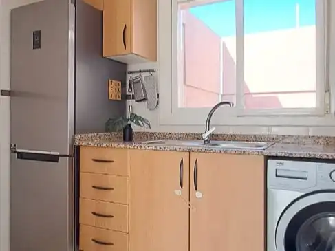 Flat for rent in Carrer de Creta, 80, Monte y Mar Kitchen of Flat for rent in Santa Pola with Air Conditioner, Private garden and Terrace