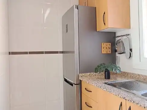 Flat for rent in Carrer de Creta, 80, Monte y Mar Kitchen of Flat for rent in Santa Pola with Air Conditioner, Private garden and Terrace