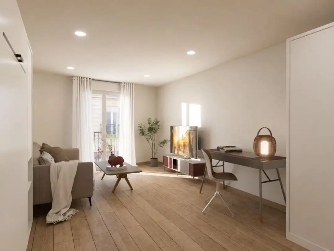 Wohnung zum Verkauf in Calle de D. Joaquín Costa, Barbastro Wohnzimmer von Wohnung zum Verkauf in Barbastro mit Parkett, Terrasse und Abstellraum