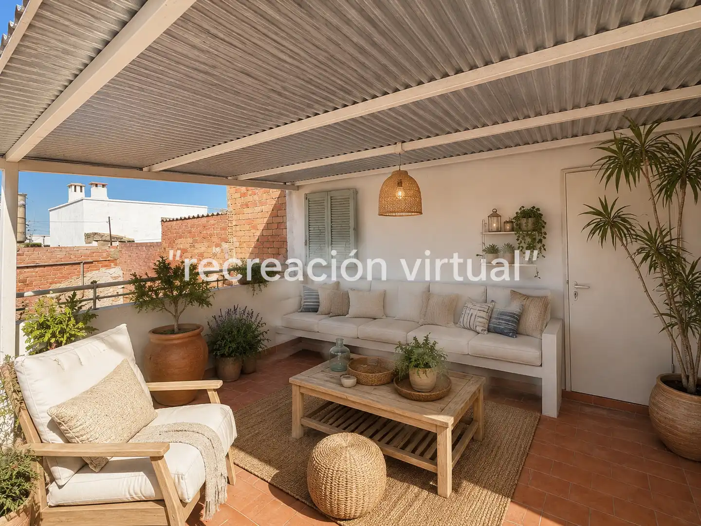 Casa adosada en venta en Carrer Sant Francesc, 30, Bellreguard Terraza de Casa adosada en venta en Bellreguard con Aire acondicionado y Terraza