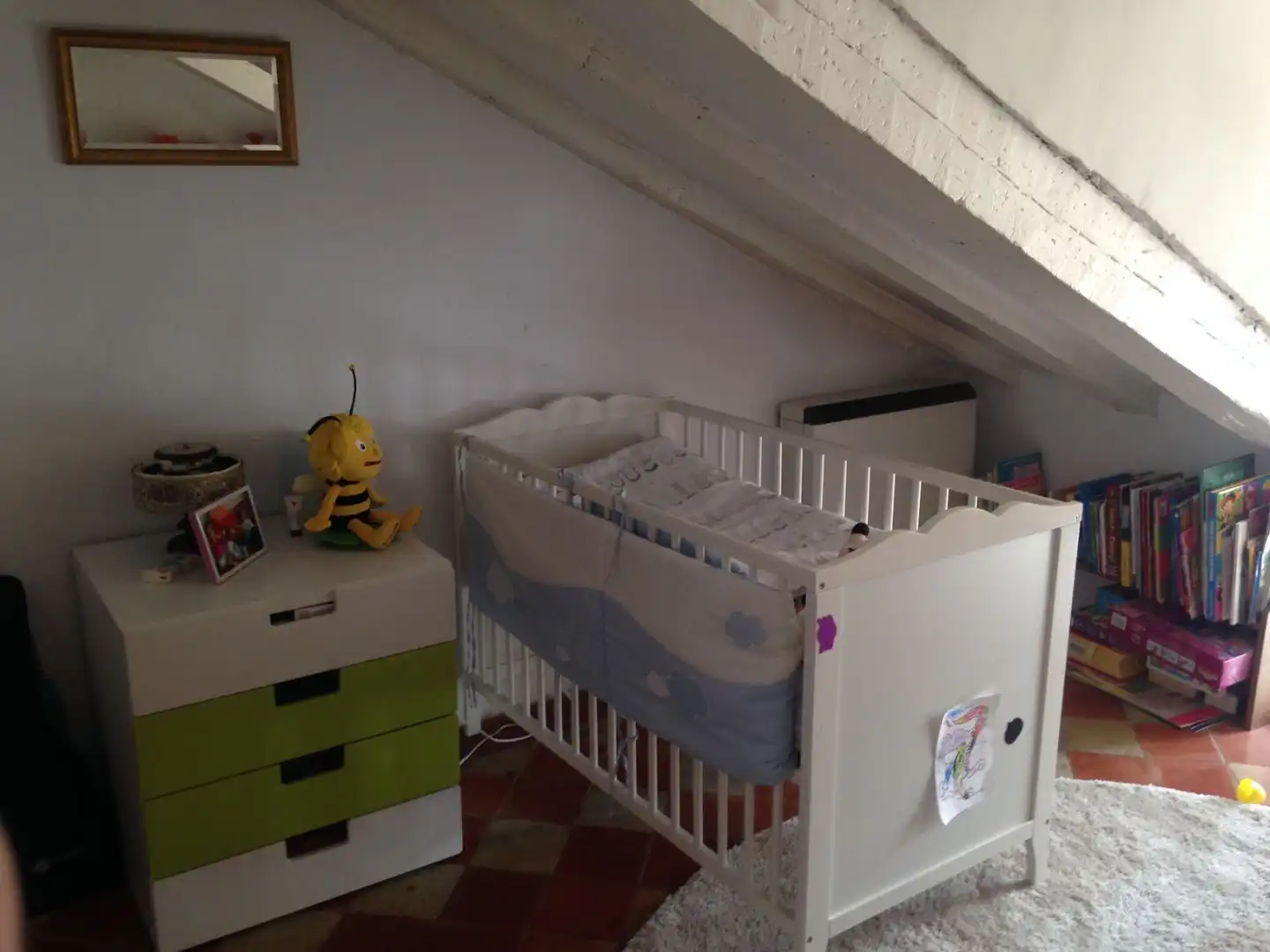 Schlafzimmer von Dachboden zur Miete in  Madrid Capital mit Klimaanlage