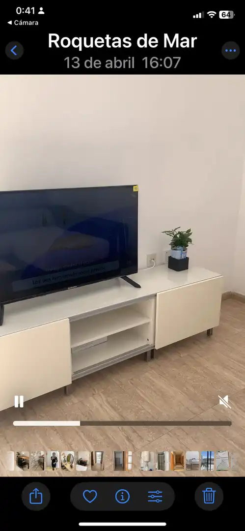 Sala d'estar de Àtic de lloguer en Roquetas de Mar amb Aire condicionat, Terrassa i Balcó