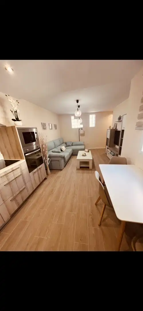 Sala de estar de Apartamento de alquiler en La Línea de la Concepción con Aire acondicionado, Calefacción y Jardín privado