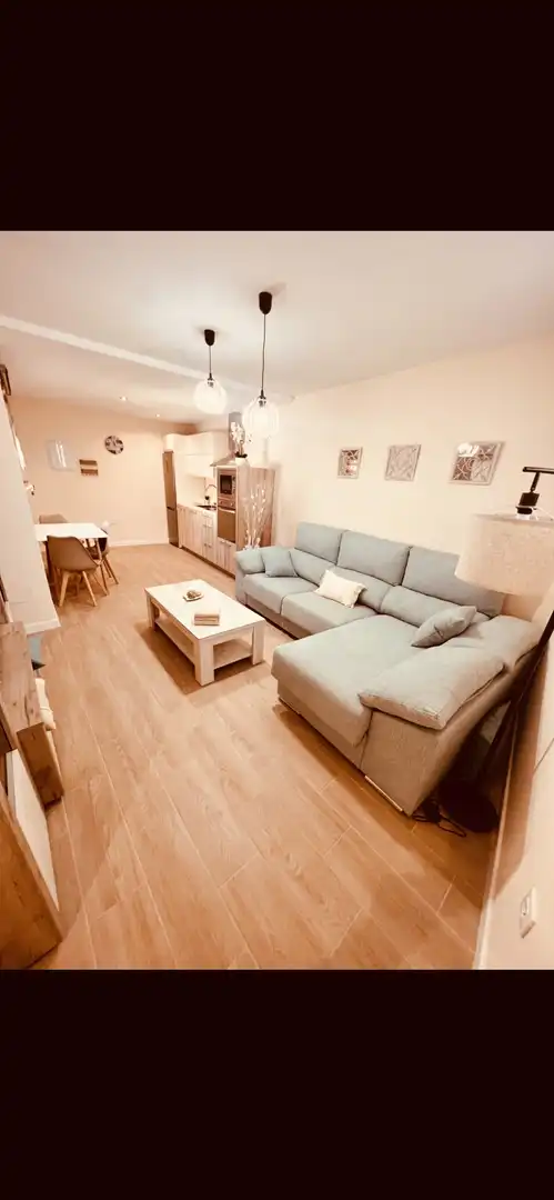 Sala de estar de Apartamento de alquiler en La Línea de la Concepción con Aire acondicionado, Calefacción y Jardín privado