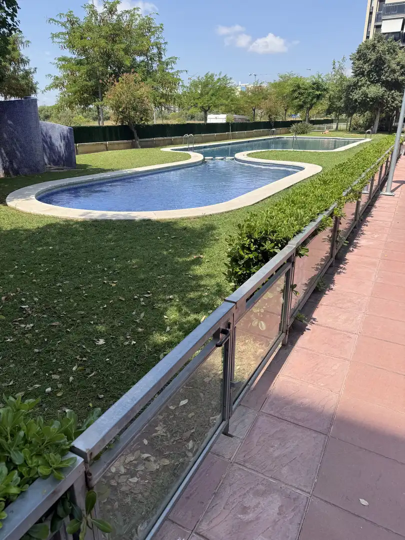 Swimming pool of Flat for rent in Castellón de la Plana / Castelló de la Plana  with Air Conditioner, Heating and Private garden