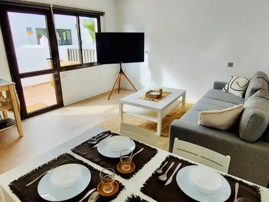 Flat for rent in Calle Maxorata, 2, Corralejo Living room of Flat for rent in La Oliva with Terrace, Swimming Pool and Furnished