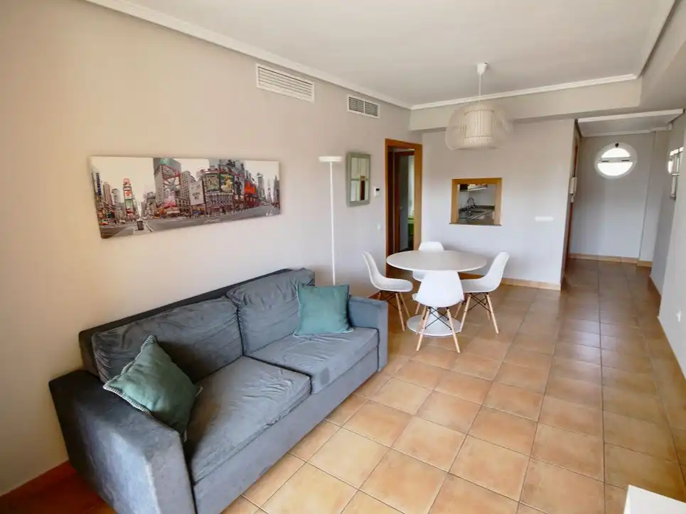 Wohnung zur Miete in Carretera de les Marines a Dénia, El Palmar - Los Molinos Wohnzimmer von Wohnung zur Miete in Dénia mit Klimaanlage, Heizung und Privatgarten