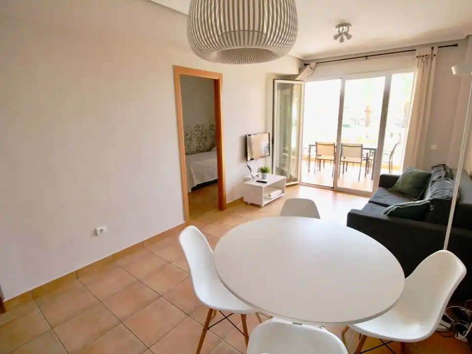 Wohnung zur Miete in Carretera de les Marines a Dénia, El Palmar - Los Molinos Wohnzimmer von Wohnung zur Miete in Dénia mit Klimaanlage, Heizung und Privatgarten