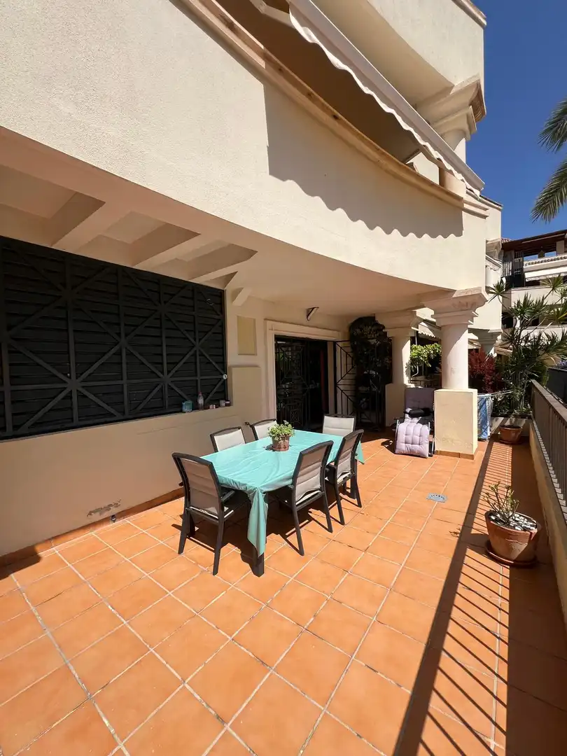 Flat for rent in Calle Sillares, 8, Almayate Terrace of Flat for rent in Vélez-Málaga with Air Conditioner, Heating and Private garden