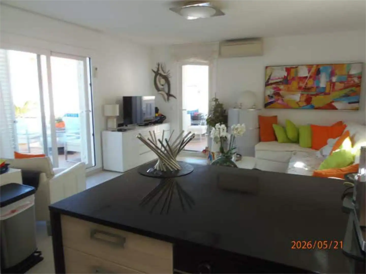 Sala d'estar de Apartament en venda en Roses amb Calefacció, Jardí privat i Terrassa