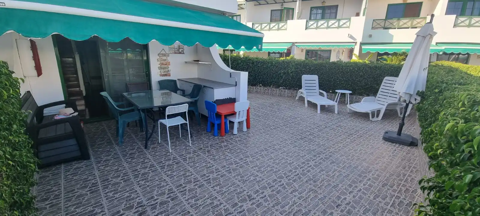 Terrace of Flat for rent in San Bartolomé de Tirajana  with Air Conditioner, Terrace and Swimming Pool