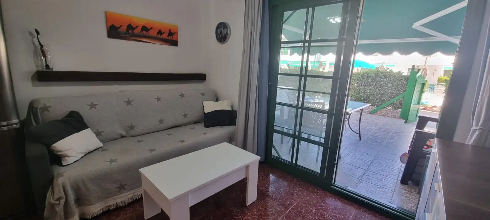 Living room of Flat for rent in San Bartolomé de Tirajana  with Air Conditioner, Terrace and Swimming Pool